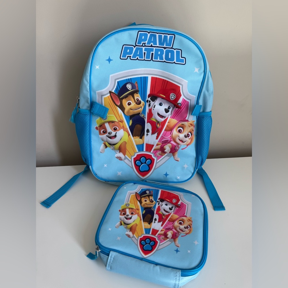 Paw Patrol Blue Backpack and Lunchbox Set
